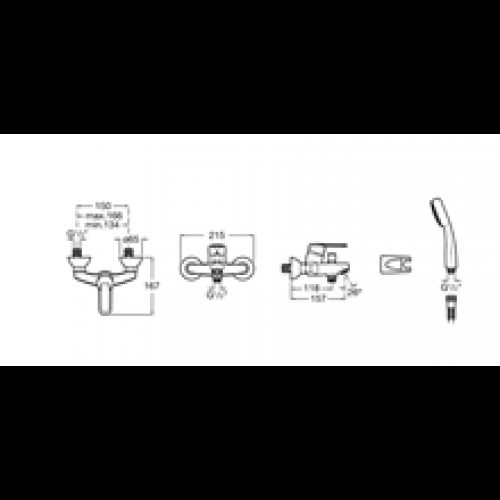 Robinet de baignoire-douche extérieure Victoria…