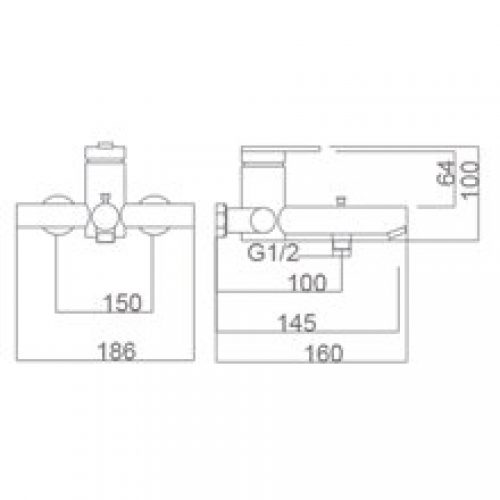 Robinet de baignoire-douche Imex Rome