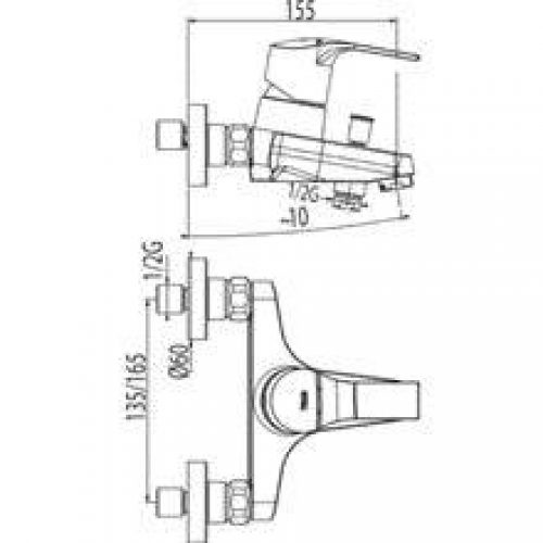 Robinet de baignoire-douche K-TRES