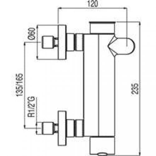 Robinet de baignoire-douche Lex-Tres
