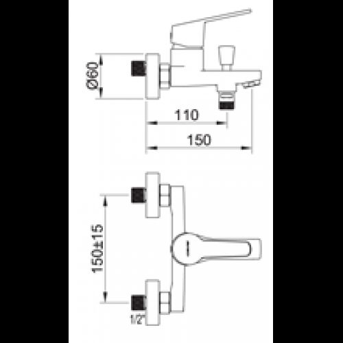 Robinet de baignoire ou douche XTRÊME mix – CLEVER