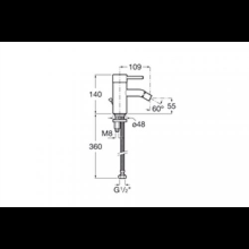 Robinet de bidet avec chainette rétractable…