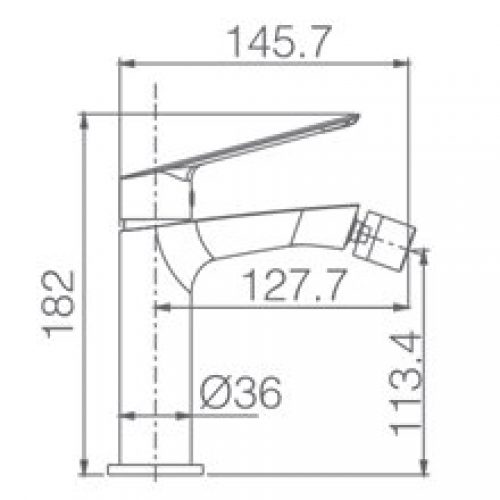 Robinet de bidet blanc mat Imex Luxor