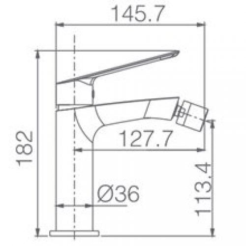 Robinet de bidet chromé Imex Luxor