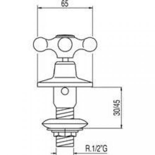 Robinet de bidet Clasic-Tres eau chaude