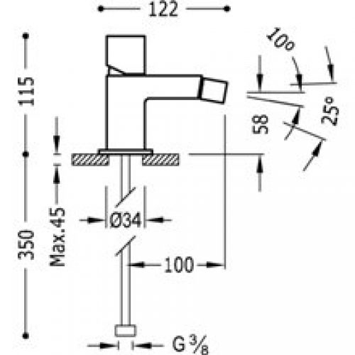 Robinet de bidet CUB CUADRO-TRES