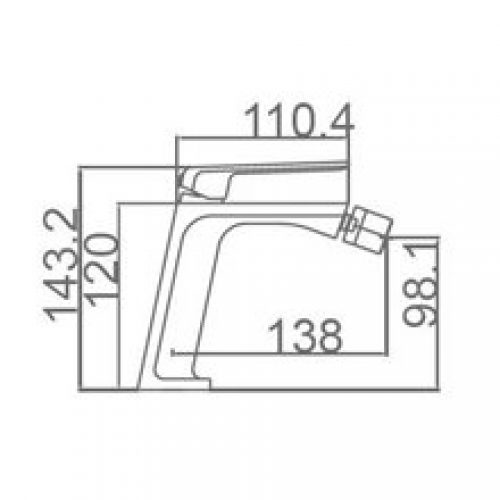 Robinet de bidet Imex Fidji blanc