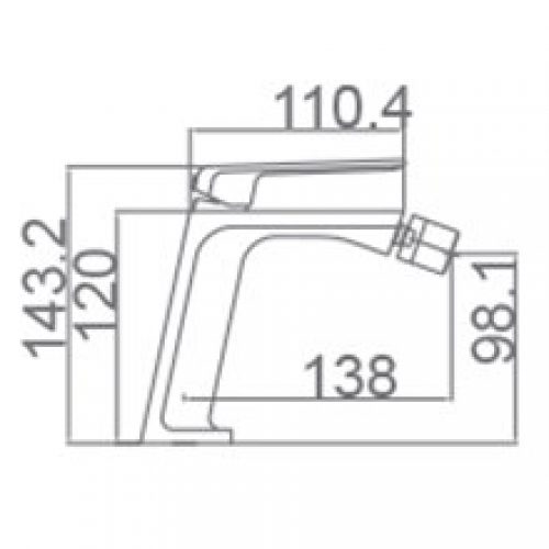 Robinet de bidet Imex Fidji noir