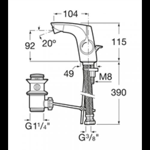 Robinet de bidet Insignia Roca