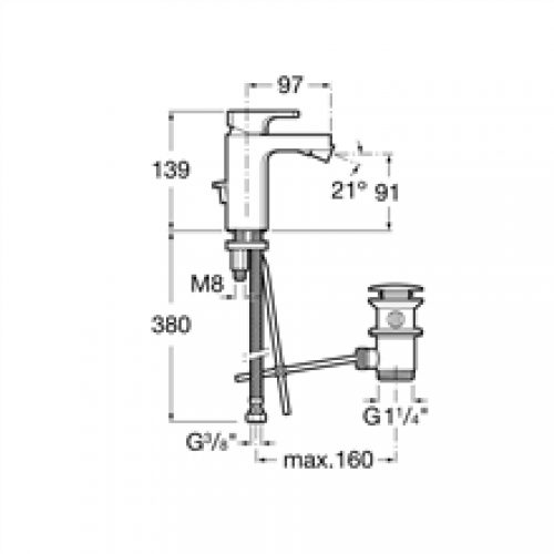 Robinet de bidet L90 Roca