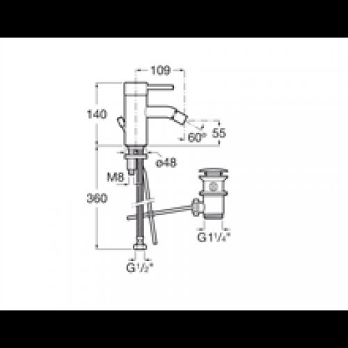 Robinet de bidet Lanta Roca