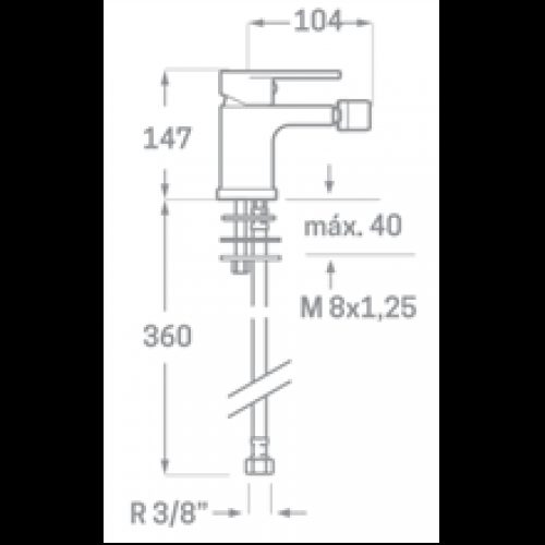 Robinet de bidet Legend blanc SEVEN