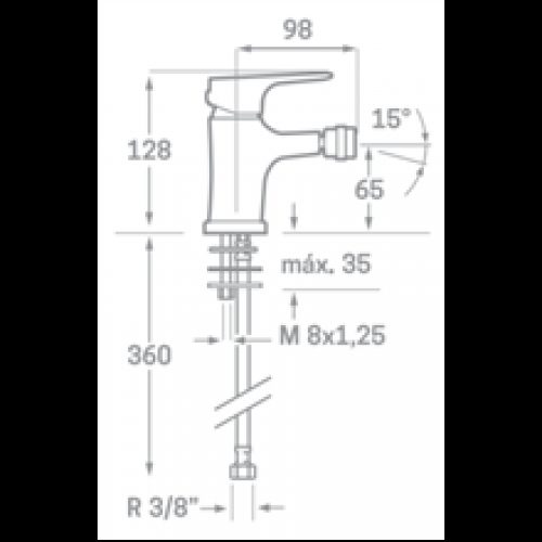 Robinet de bidet Sinua SEVEN