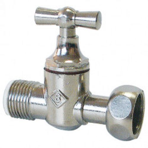 Robinet de chasse droit nickelé joint torique 3/8&Prime; (12/17)