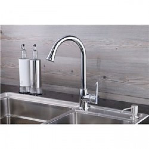 Robinet de cuisine à bec col de cygne avec 2 sortie d’eau au choix