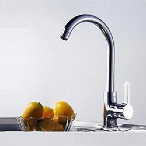 Robinet de cuisine contemporain à bec col de cygne de 34 cm de hauteur