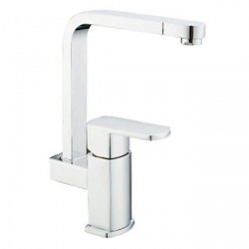 Robinet de cuisine contemporain à bec de 90° de 39 cm de hauteur