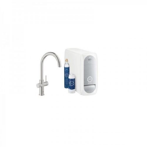 Robinet de cuisine Grohe filtrant Blue Home avec Kit de démarrage bec C