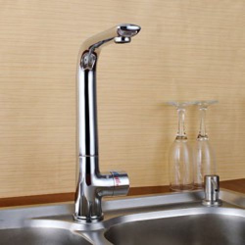 Robinet de cuisine style contemporain et finition chromée ( un seul trou d’installation)