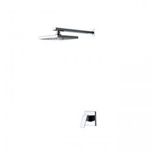 Robinet de douche avec douchette de pluie carrée