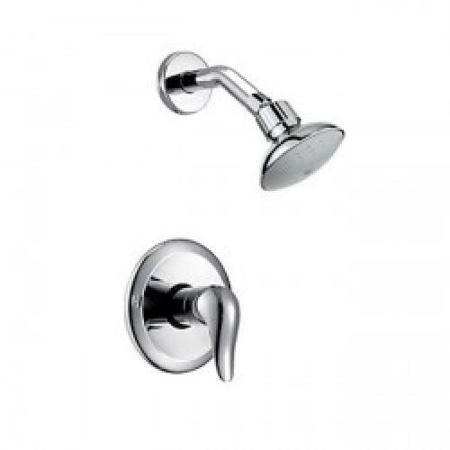 Robinet de douche contemporain avec douchette et poignée rotatif