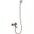 Robinet de douche contemporain fixation 3 trous finition peinture marron