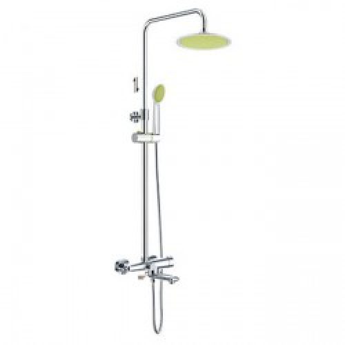 Robinet de douche et baignoire avec douchette en pluie 8″ et pomme de douche verts