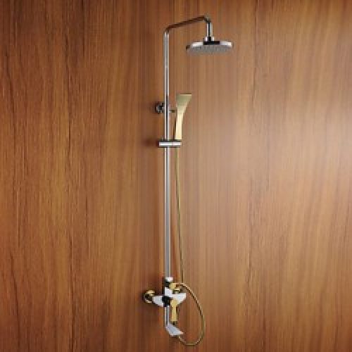 Robinet de douche et baignoire finition or-argent