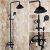 Robinet de douche et baignoire mural de style antique avec finition bronze huilé