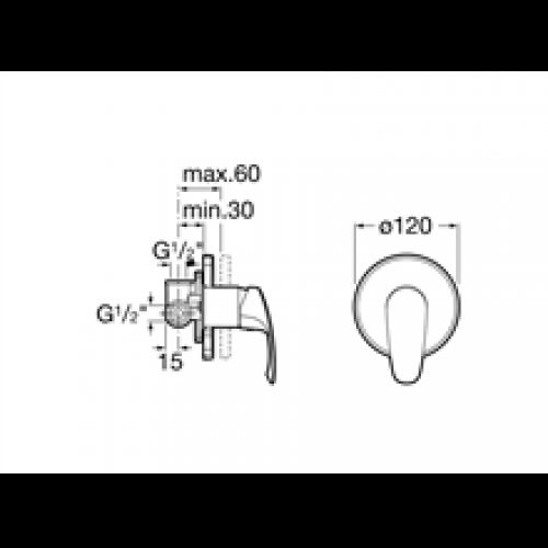 Robinet de douche Monodin Roca