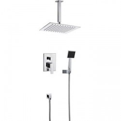 Robinet de douche mural avec tête de douche 8&Prime; montage mural et douchette à main