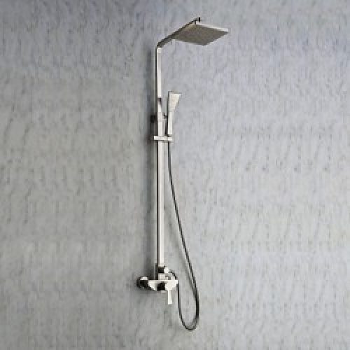 Robinet de douche mural avec tête de douche carré 8&Prime; et douchette à main