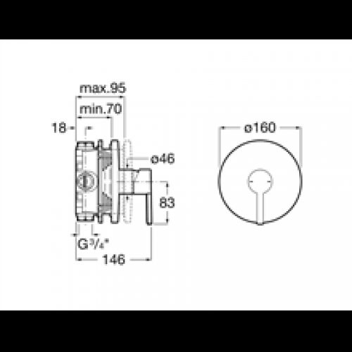 Robinet de douche Naia Roca