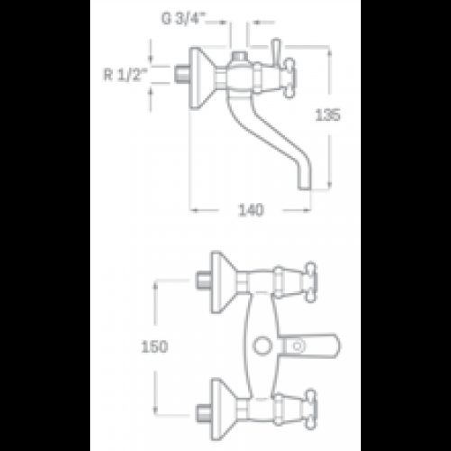 Robinet de douche ou baignoire ÉPOQUE SEVEN