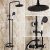 Robinet de douche style antique en bronze huilé jet de pluie