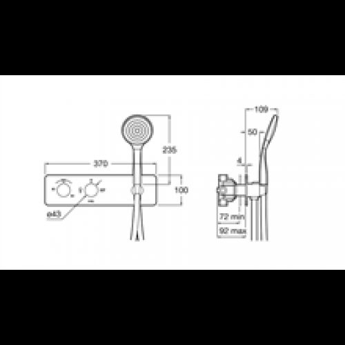 Robinet de douche thermostatique 3 voies…