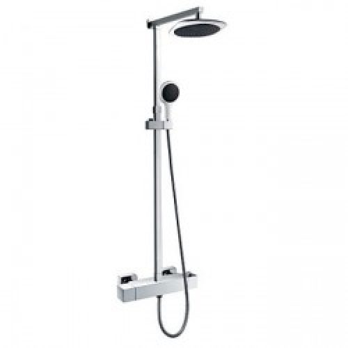 Robinet de douche thermostatique avec douchette de pluie 8″ et pommeau de douche