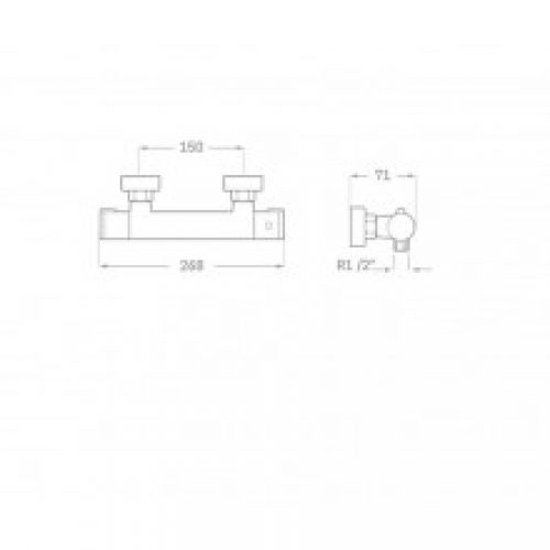 Robinet de douche thermostatique ERGOS SEVEN