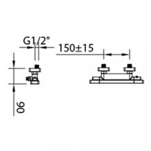Robinet de douche thermostatique Nine Xtreme