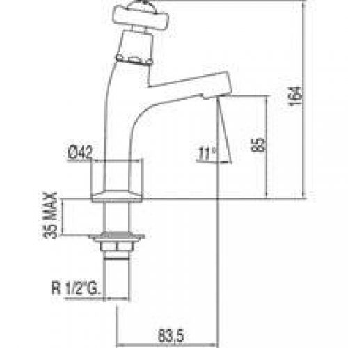 Robinet de lavabo 1 eau Retro-TRES
