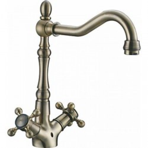 Robinet de lavabo antique avec entraxe fini cuivre