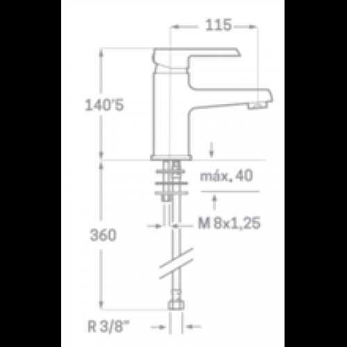 Robinet de lavabo Arvet SEVEN