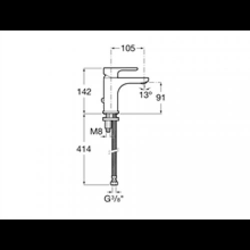 Robinet de lavabo avec attache pour chainette…