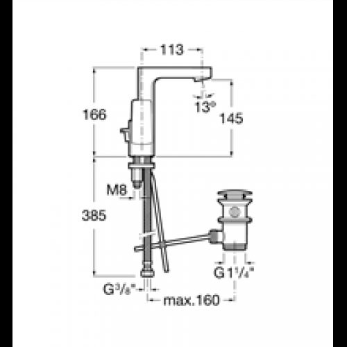 Robinet de lavabo avec poignée latérale…