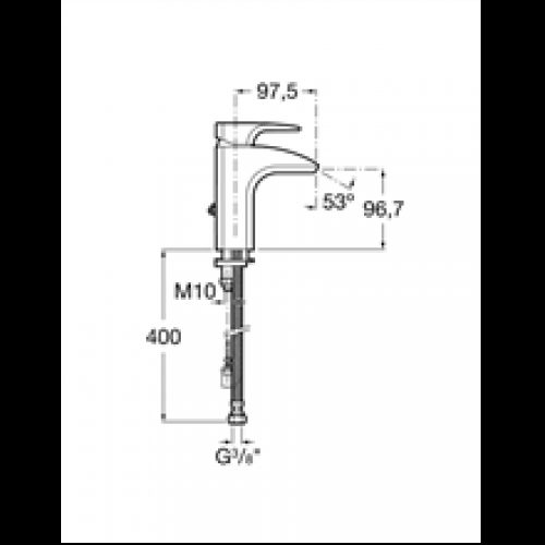 Robinet de lavabo avec rétraction de chaînette…