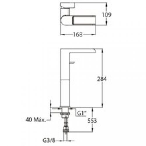 Robinet de lavabo bec haut Formentera Teka…