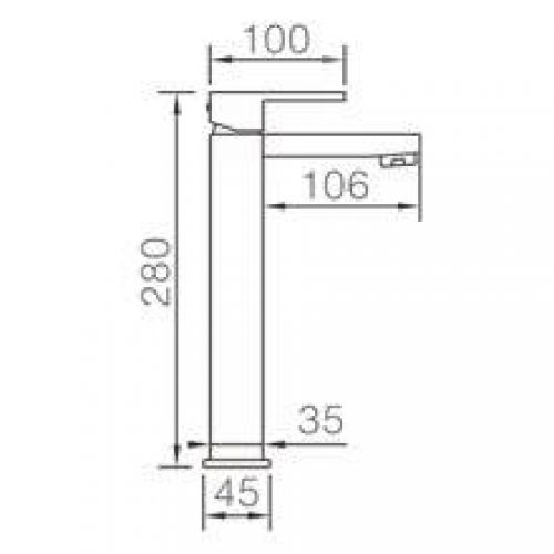 Robinet de lavabo à bec haut Imex Nantes