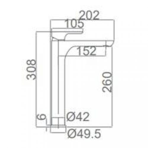 Robinet de lavabo bec haut Imex Nassau
