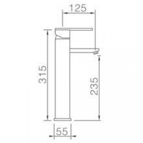 Robinet de lavabo bec haut Imex Rome