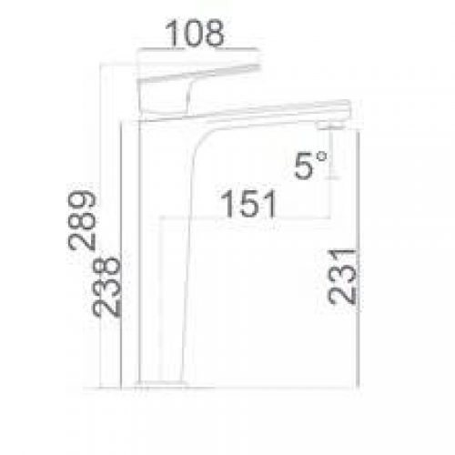 Robinet de lavabo à bec long Imex Bali